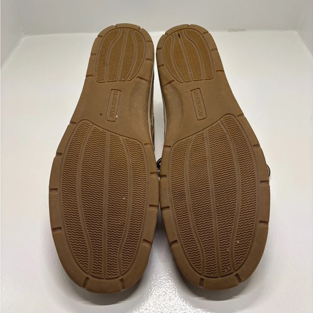 Rockport Leather Boat Shoes Men’s 11.5 Tan Brown Lace-Up Casual Comfort Shoes